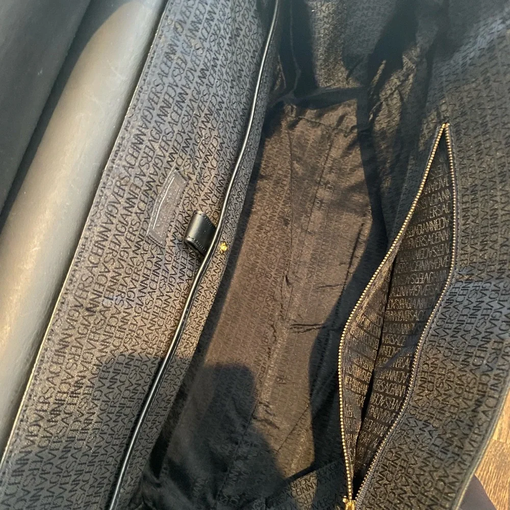 Gianni Versace Medusa quilted black leather Birkin-style Bag Travel Satchel - Picture 15 of 16